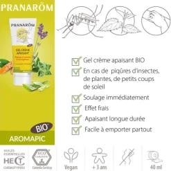 Pranarom Aromapic Gel crème apaisant Bio