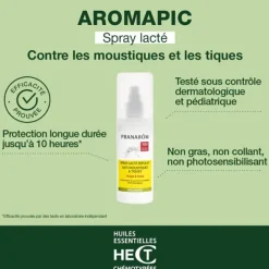 Pranarom Aromapic Spray lacté répulsif anti moustiques et tiques