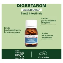 Pranarom Digestarom Oleobiotic Santé intestinale capsules