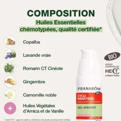 Pranarom Gel apaisant cycle menstruel Bio