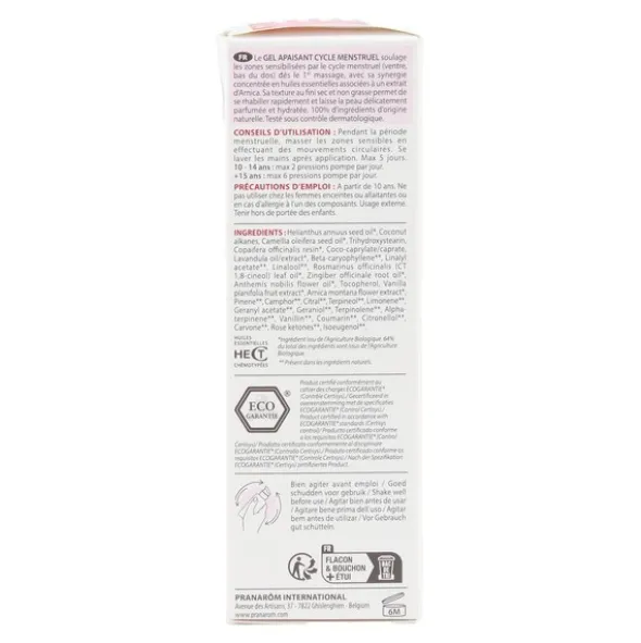 Pranarom Gel apaisant cycle menstruel Bio
