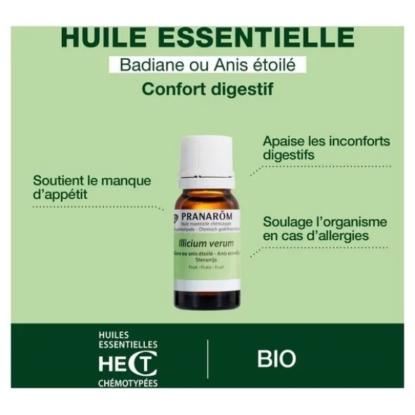 Pranarom huile essentielle Badiane Bio