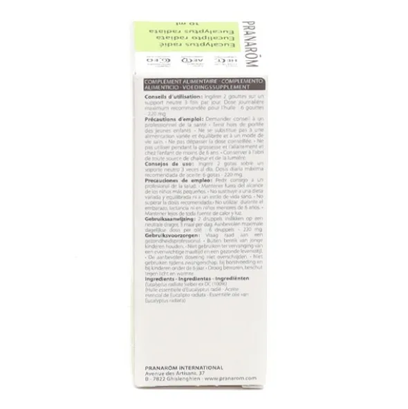 Pranarom huile essentielle Eucalyptus radié