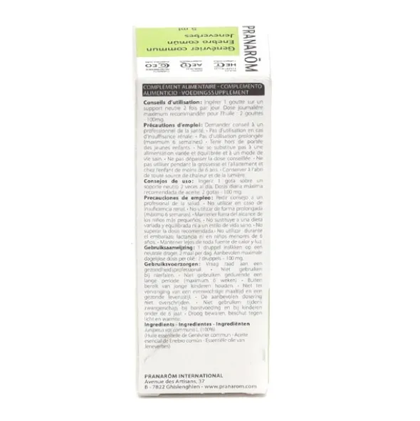 Pranarom huile essentielle Genévrier