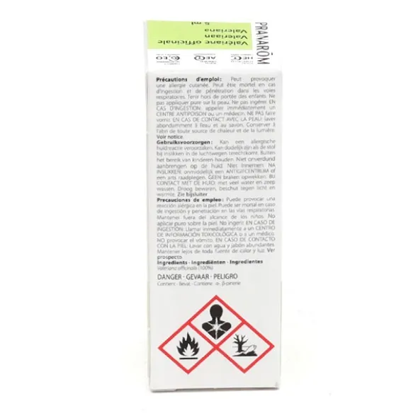 Pranarom huile essentielle Valériane officinale