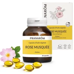 Pranarom huile végétale Rose musquée capsules