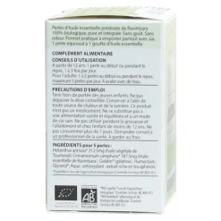 Pranarom Perles d'huile essentielle de Ravintsara Bio capsules
