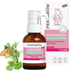 Pranarom PranaBB huile massage réconfort ventre Bio
