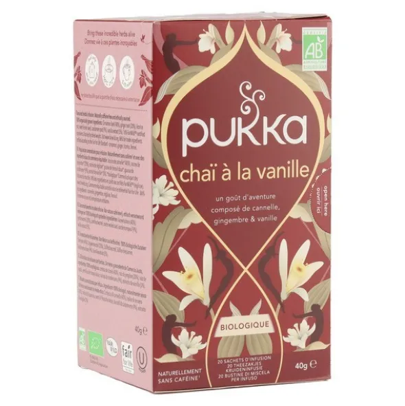 Pukka tisane chaï à la vanille biologique sachets