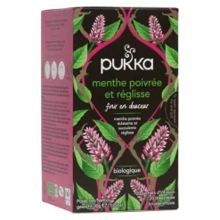 Pukka Tisane menthe poivrée et réglisse biologique sachets