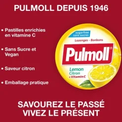 Pulmoll citron pastilles sans sucres