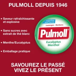 Pulmoll eucalyptus menthol pastilles sans sucres