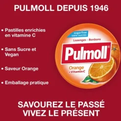 Pulmoll pastilles Orange sans sucres