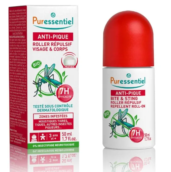 Puressentiel Anti pique roller répulsif visage & corps Bio