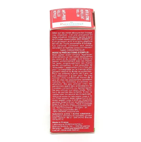 Puressentiel Anti pique roller répulsif visage & corps Bio
