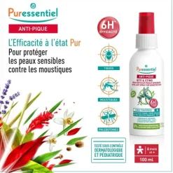 Puressentiel Anti Pique spray répulsif peaux sensibles
