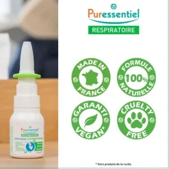 Puressentiel Respiratoire spray nasal décongestionnant Bio
