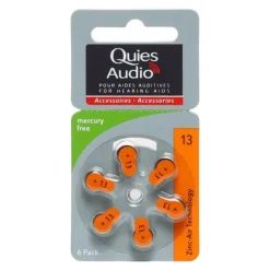 Quies audio piles pour appareil auditif modèle 13