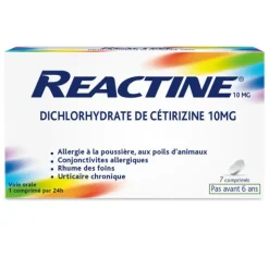 Reactine 10 mg comprimé
