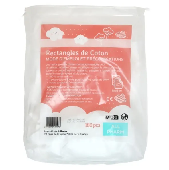 Rectangles de coton All Pharm