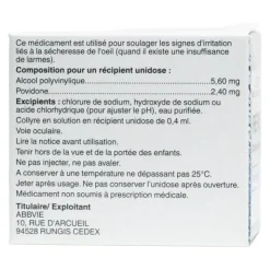 Refresh Collyre yeux secs unidose