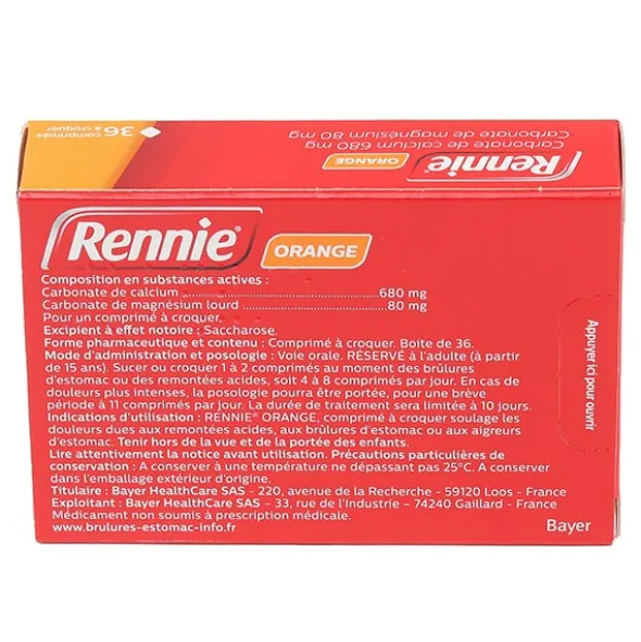 Rennie Orange comprimé à croquer