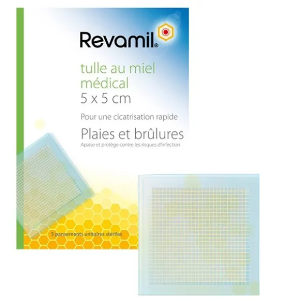 Revamil compresses imprégnées de miel