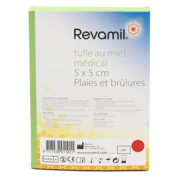 Revamil compresses imprégnées de miel