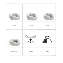 Réhausse WC Contact Plus Néo mousse 11 cm