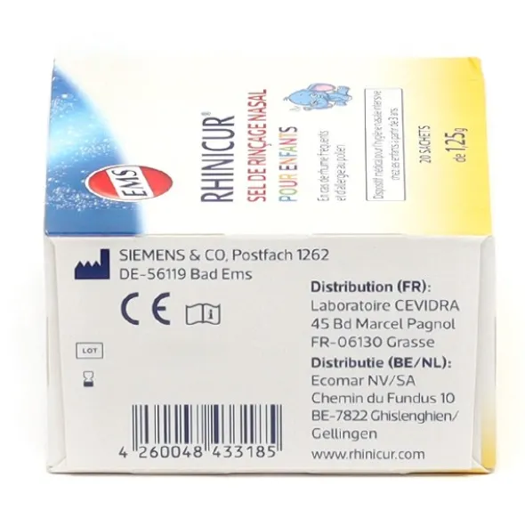 Rhinicur Sel de rinçage nasal pour enfants sachets
