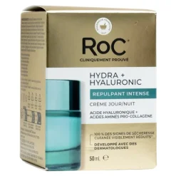 Roc Hydra+ Hyaluronic crème jour nuit Repulpant Intense