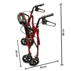 Rollator 4 roues assise et dossier