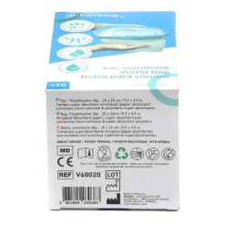 Sac vomitoire avec tampon absorbant