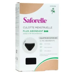 Saforelle Culotte menstruelle Flux abondant en coton bio
