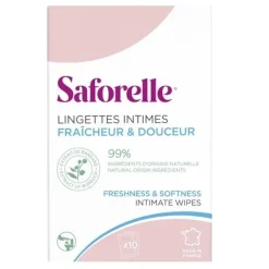 Saforelle lingettes intimes biodégradables