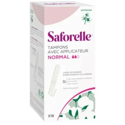 Saforelle Normal tampons avec applicateur Coton bio
