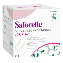 Saforelle Serviettes hygiéniques Normal Coton Bio