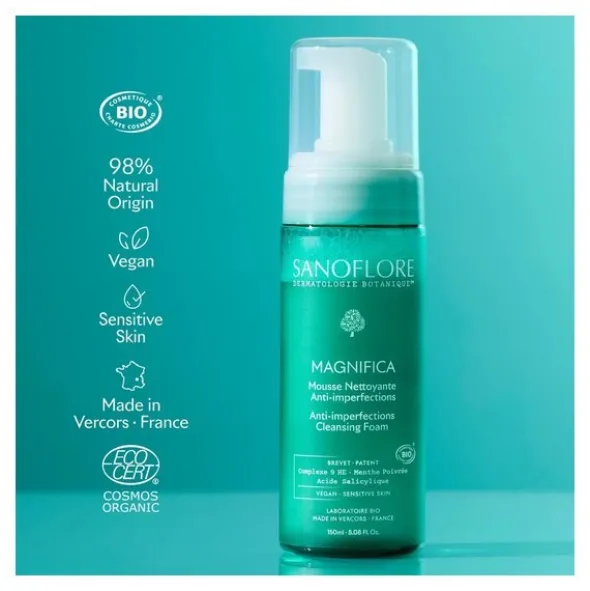 Sanoflore Magnifica Mousse Nettoyante anti imperfections bio
