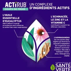 Santé Verte Actirub comprimés Coups de froid