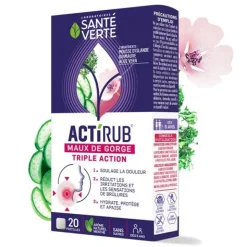 Santé Verte Actirub Maux de gorge pastilles