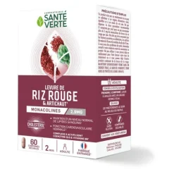 Santé Verte Levure de riz rouge et artichaut comprimés