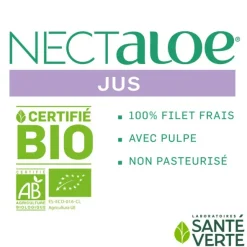 Santé Verte Nectaloe jus aloe vera Bio à boire