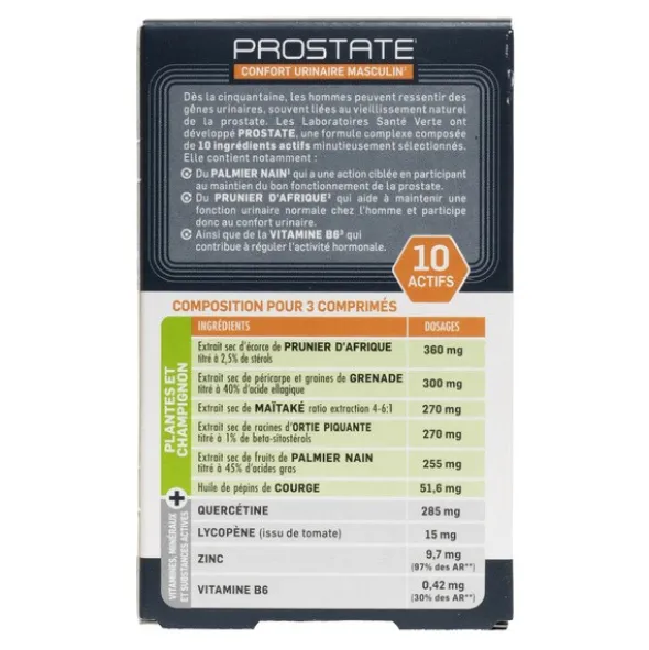 Santé verte prostate comprimés