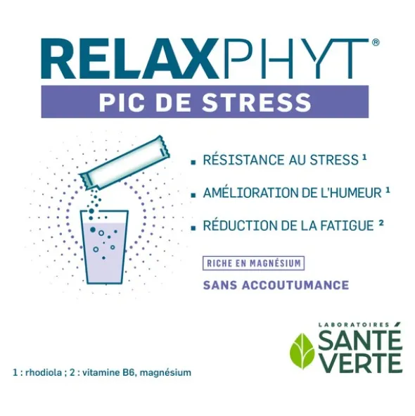 Santé Verte Relaxphyt pic de stress sticks