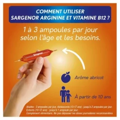 Sargenor Arginine et Vitamine B12 ampoules