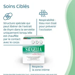 Saugella Cotton Touch Serviettes hygiéniques jour