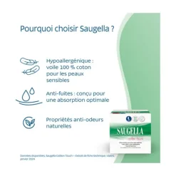 Saugella Cotton Touch Serviettes hygiéniques nuit