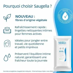 Saugella Dermoliquide lingettes intimes