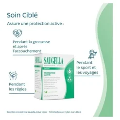 Saugella Lingettes intimes antiseptiques nettoyantes