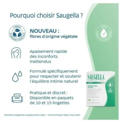 Saugella Lingettes intimes antiseptiques nettoyantes